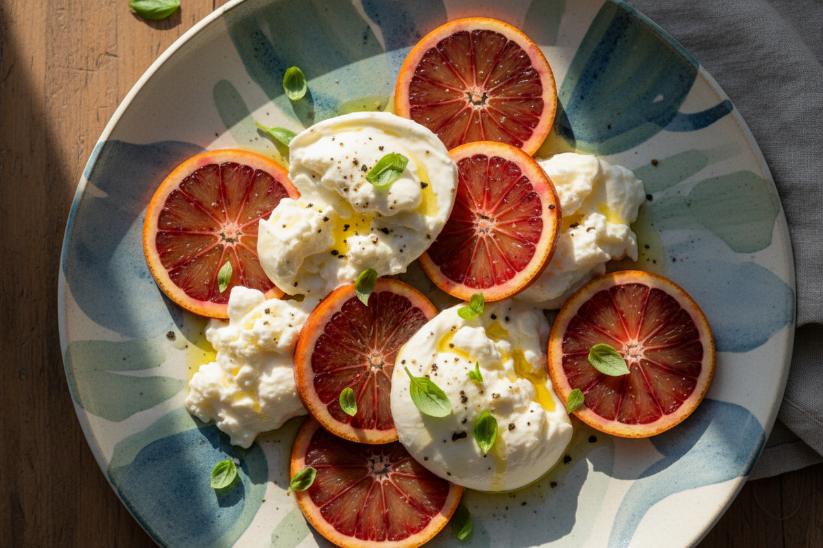 Burrata with Blood Orange