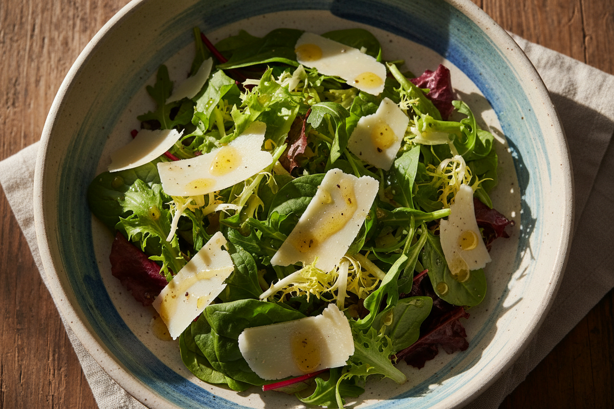 Garden Salad with Shaved Parmesan