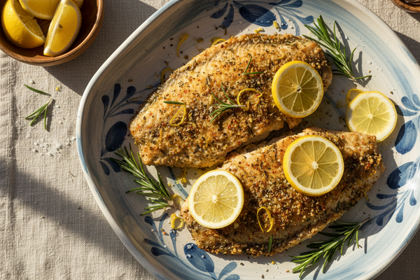 Baked Tilapia with Rosemary and Lemon
