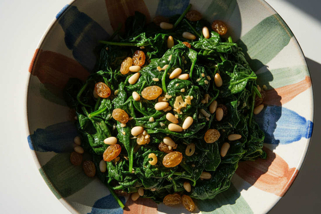 Sicilian-Style Sautéed Spinach with Pine Nuts
