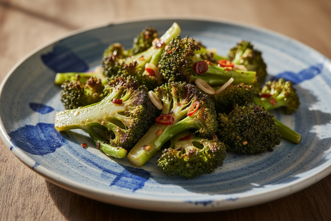 Roasted Broccoli with Garlic and Chili Flakes