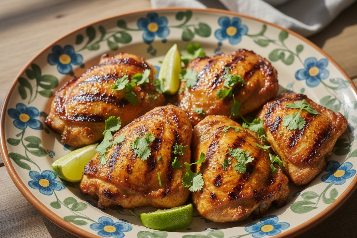 Grilled Chicken Thighs with Chili and Lime