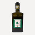 A dark olive-green glass bottle of IGP Sicilia 05 by Frantoio Galioto.